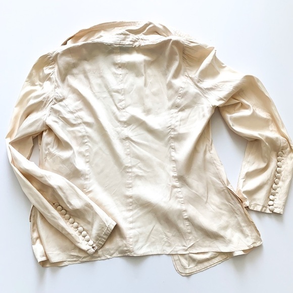 Tom Ford For Yves Saint Laurent Runway Ivory Jacket French 42 / US 10 - Picture 10 of 15